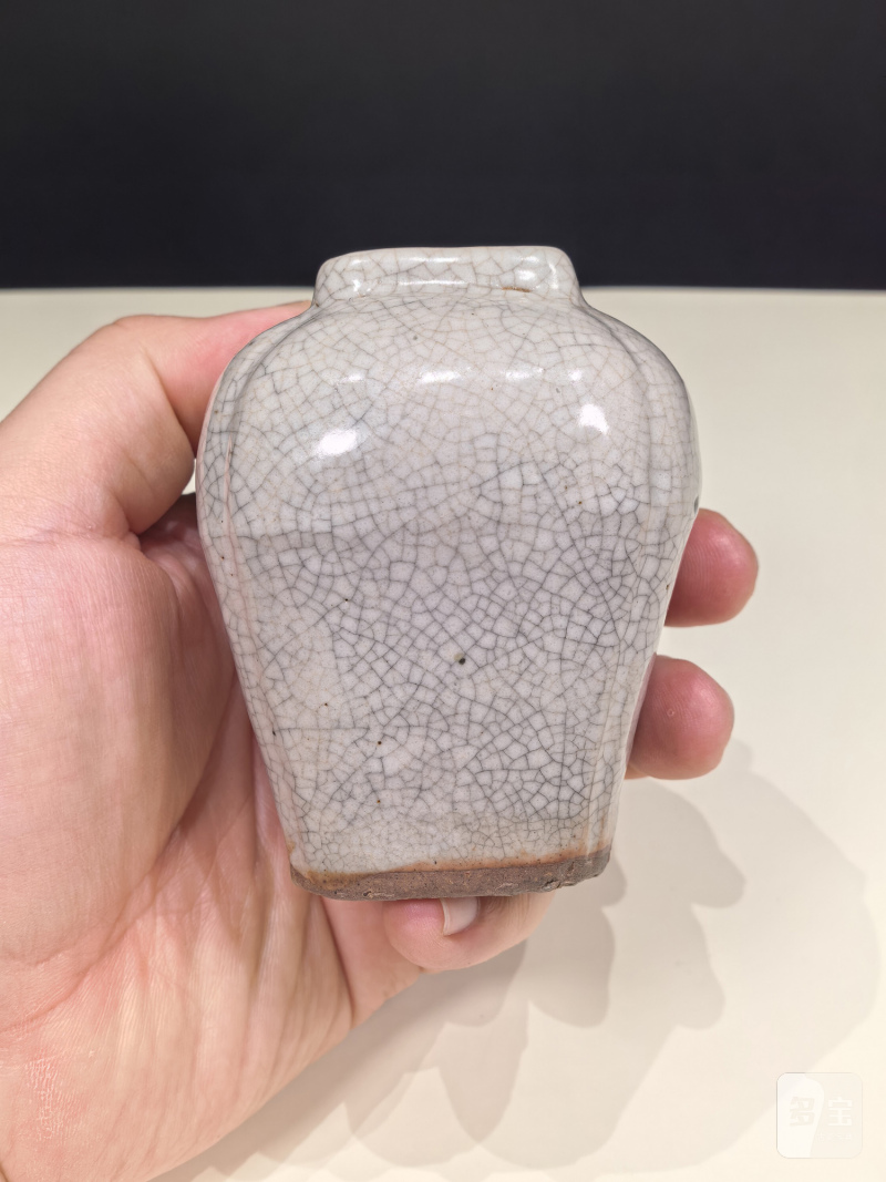 元 哥窑侈口小方罐 - 图6